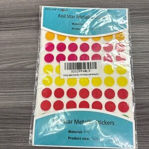 Parlaim Foil Star Metallic Stickers coding labels circle dot colorful coding new